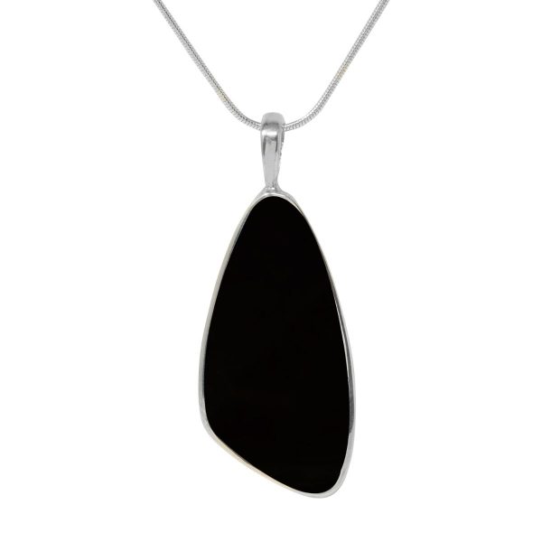 Silver Whitby Jet Pendant