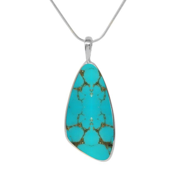 White Gold Turquoise Pendant