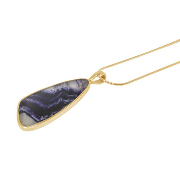 Yellow Gold Blue John Pendant