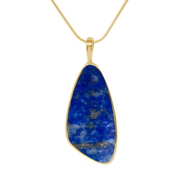 Yellow Gold Lapis Pendant