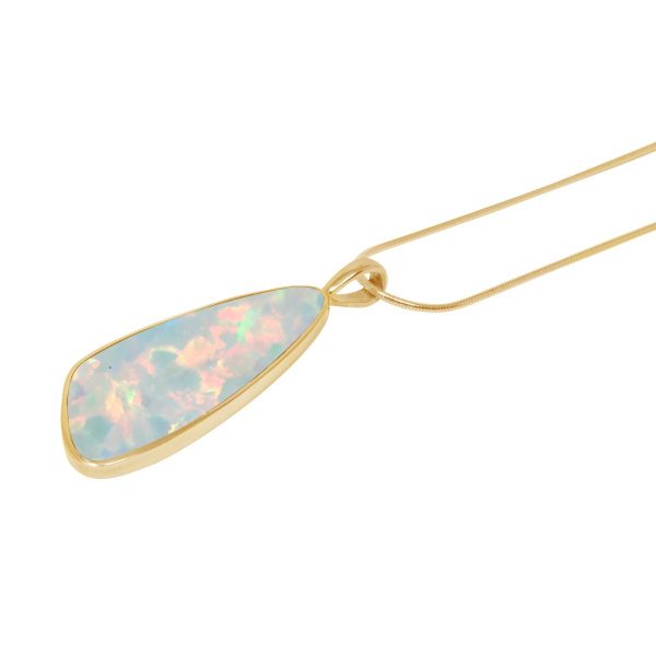 Yellow Gold Opalite Sun Ice Pendant