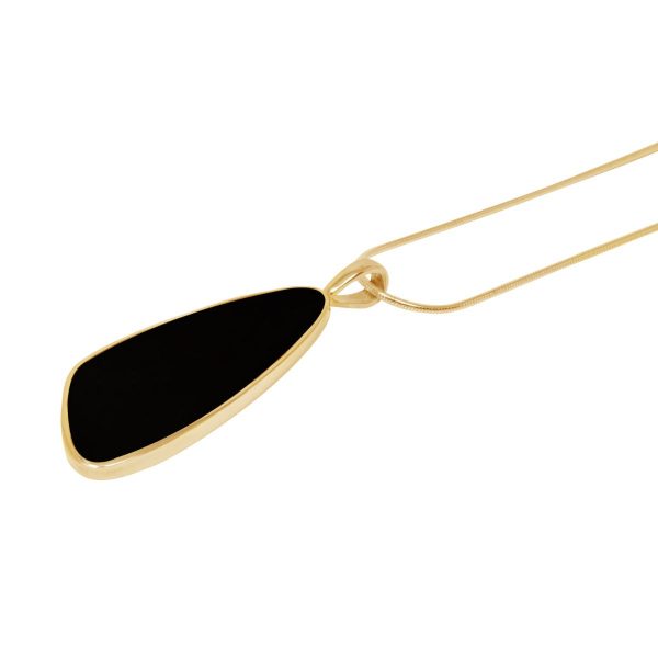 Yellow Gold Whitby Jet Pendant