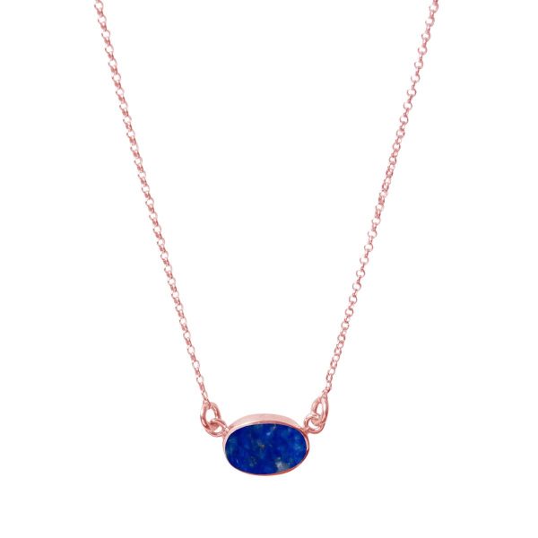 Rose Gold Lapis Single Stone Choker