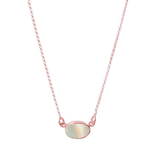 Rose Gold Mother of Pearl Single Stone Choker