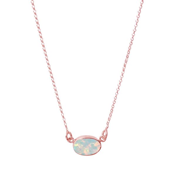 Rose Gold Opalite Single Stone Choker