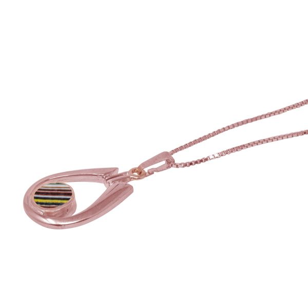 Rose Gold Fordite Pendant