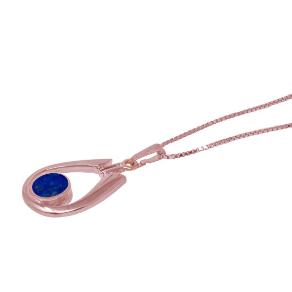 Rose Gold Lapis Pendant