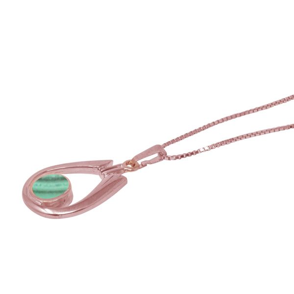 Rose Gold Malachite Pendant