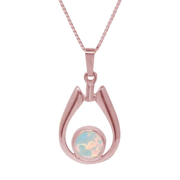 Rose Gold Turquoise Pendant