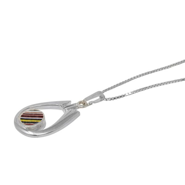 Silver Fordite Pendant