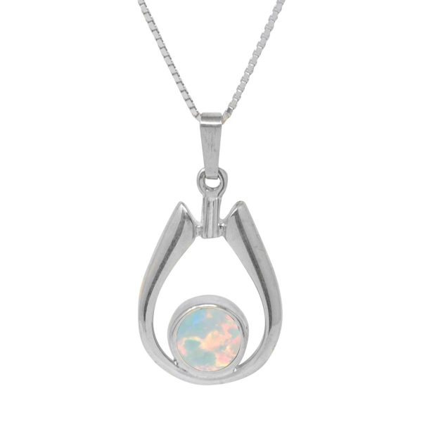 Silver Opalite Sun Ice Pendant