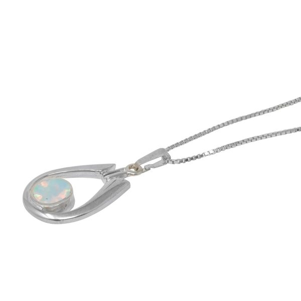 Silver Opalite Sun Ice Pendant