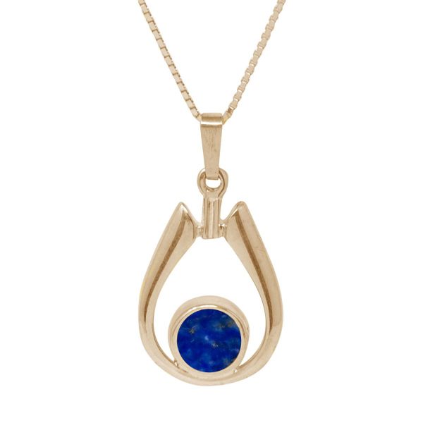 Yellow Gold Lapis Pendant