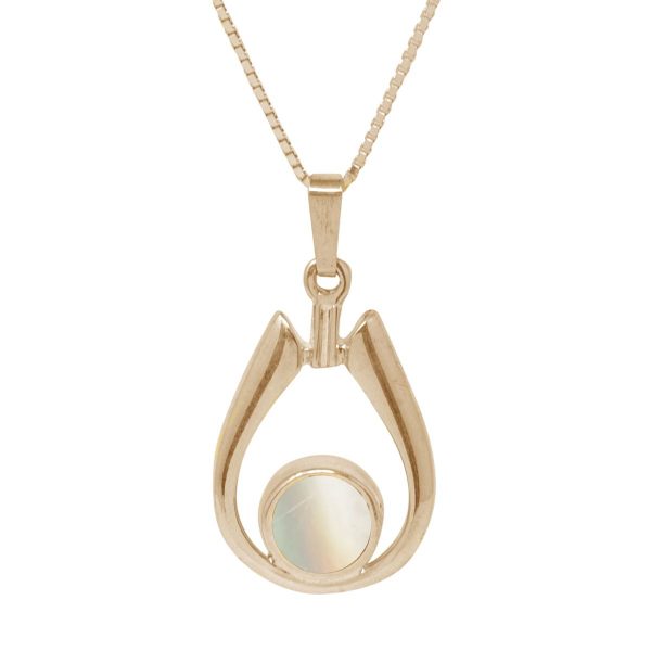 Yellow Gold Mother of Pearl Pendant