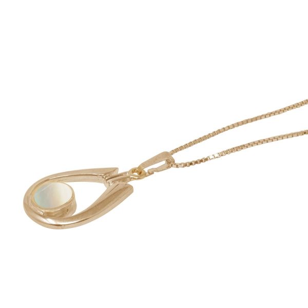 Yellow Gold Mother of Pearl Pendant