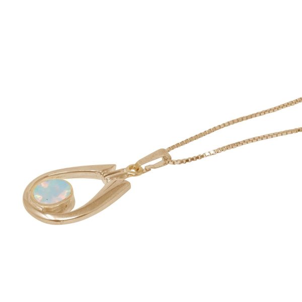 Yellow Gold Opalite Sun Ice Pendant