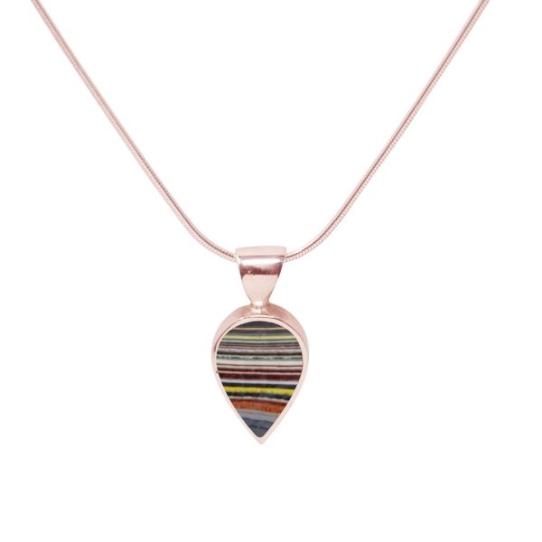 Rose Gold Fordite Pendant