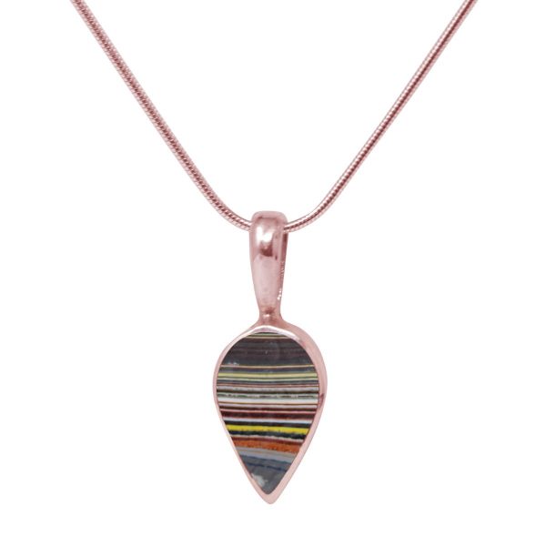 Rose Gold Fordite Pendant