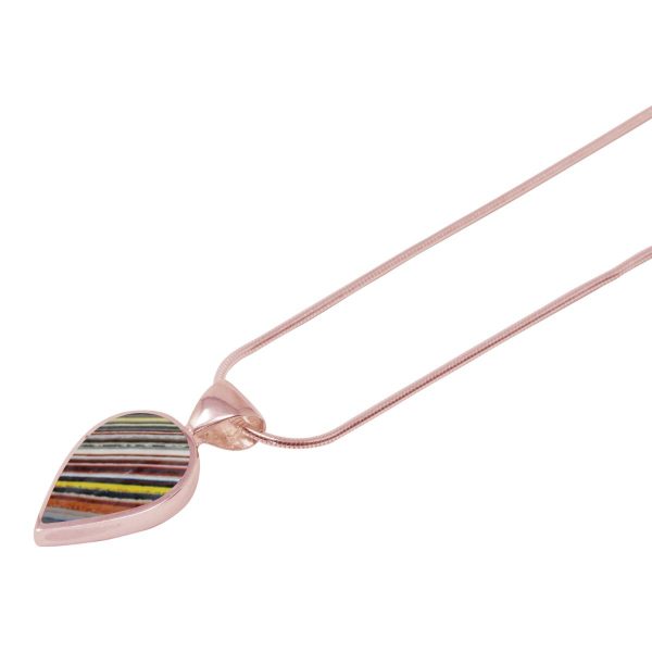 Rose Gold Fordite Pendant