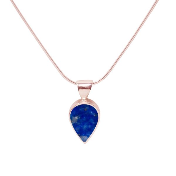 Rose Gold Lapis Pendant