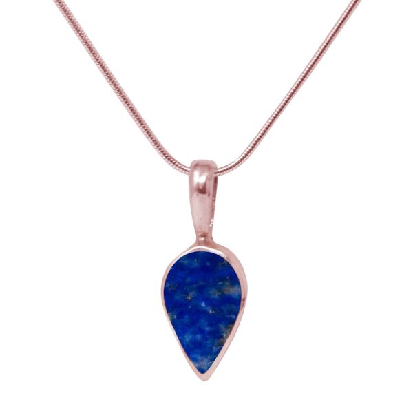 Rose Gold Lapis Pendant