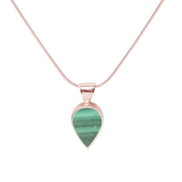 Rose Gold Malachite Pendant