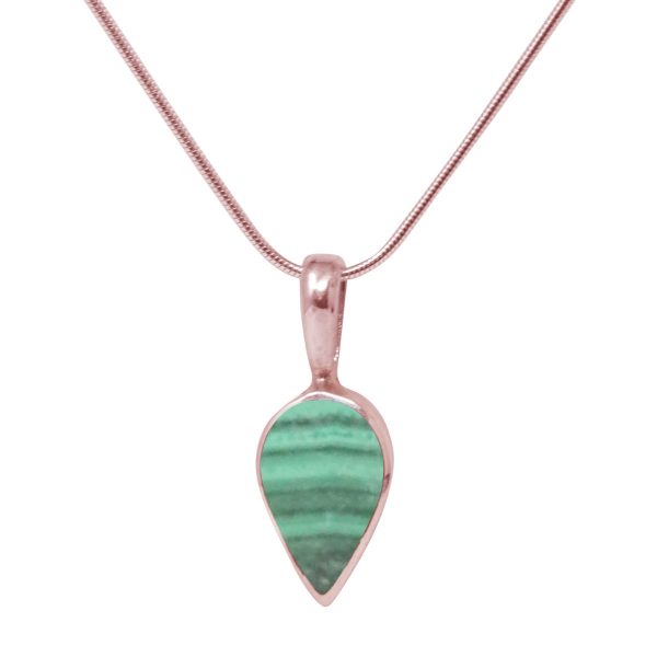 Rose Gold Malachite Pendant