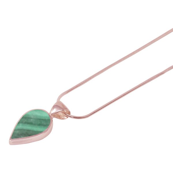 Rose Gold Malachite Pendant