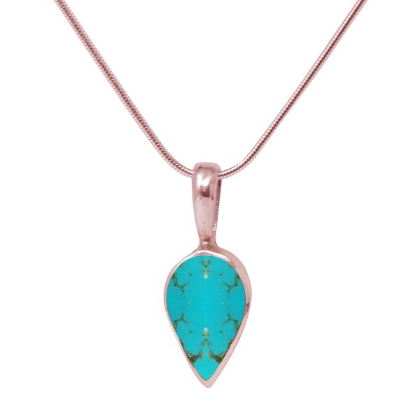 Rose Gold Turquoise Penant