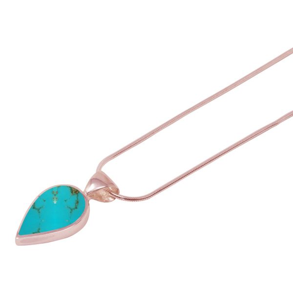 Rose Gold Turquoise Pendant