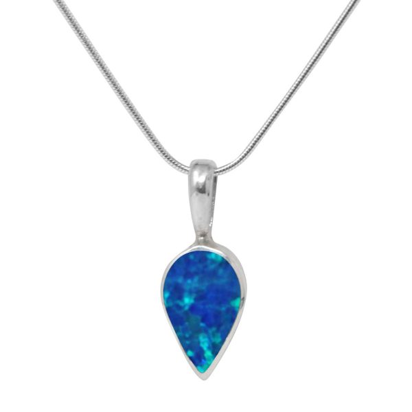 Silver Opalite Cobalt Blue Pendant