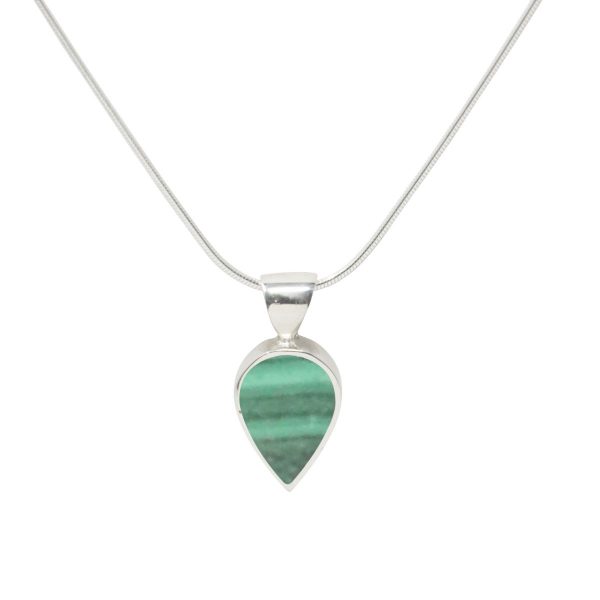 Silver Malachite Pendant