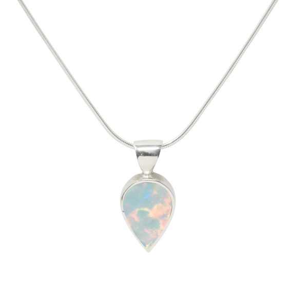 Silver Opalite Sun Ice Pendant