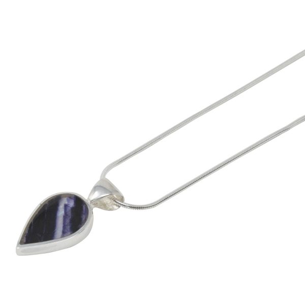 White Gold Blue John Pendant