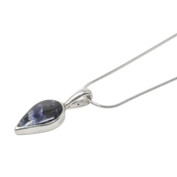 White Gold Blue John Pendant