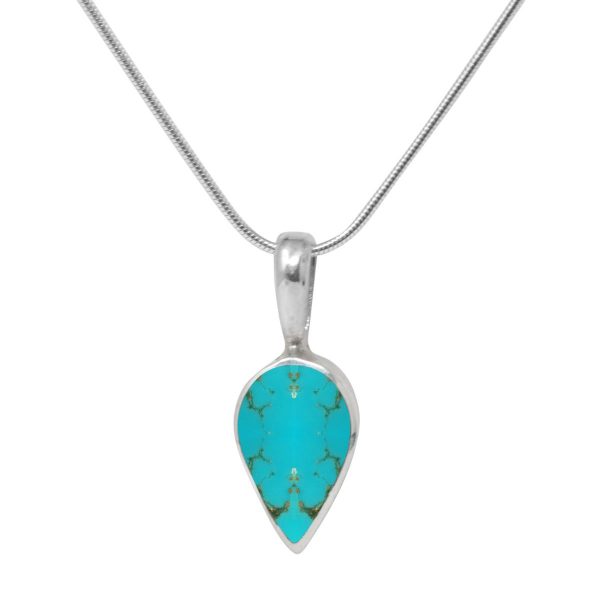 White Gold Turquoise Pendant