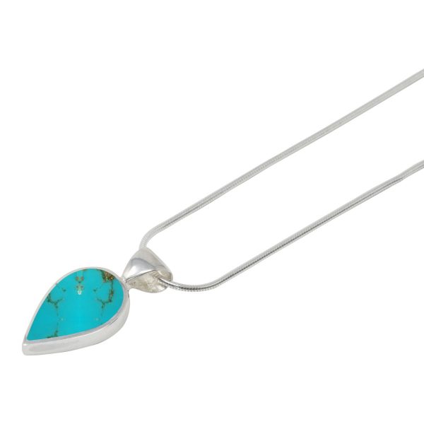 White Gold Turquoise Pendant