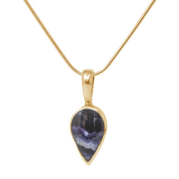 Yellow Gold Blue John Pendant