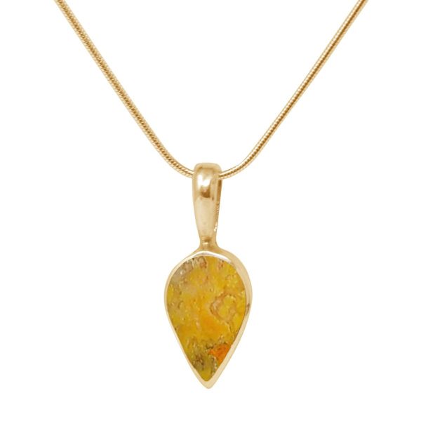 Yellow Gold Bumblebee Jasper Pendant