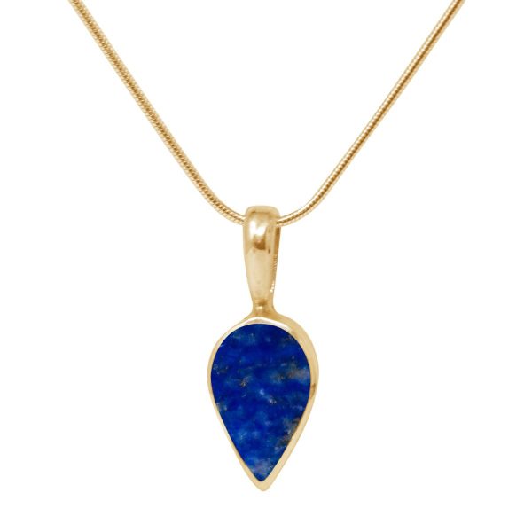 Yellow Gold Lapis Pendant