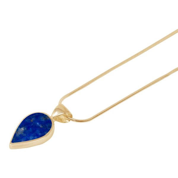 Yellow Gold Lapis Pendant