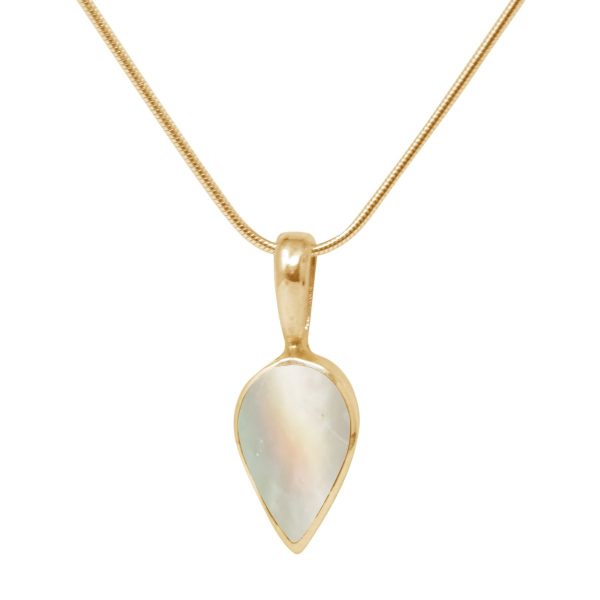 Yellow Gold Mother of Pearl Pendant