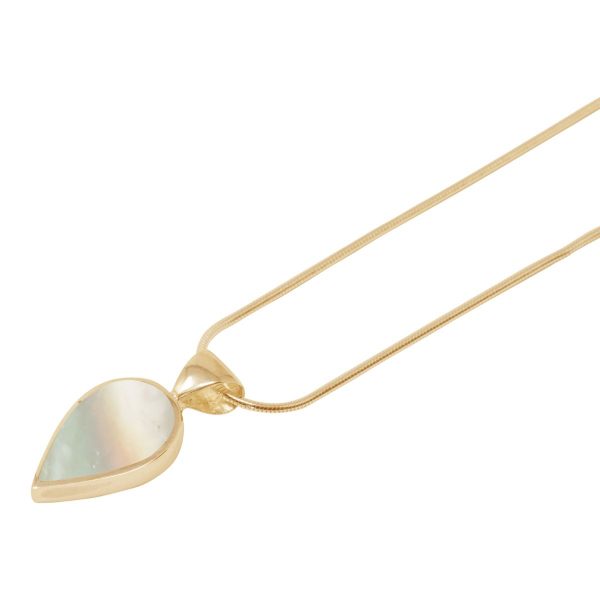 Yellow Gold Mother of Pearl Pendant