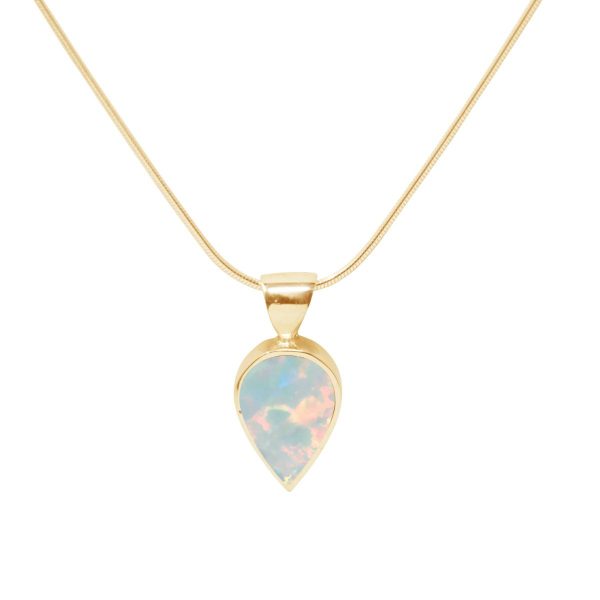 Yellow Gold Opalite Sun Ice Pendant