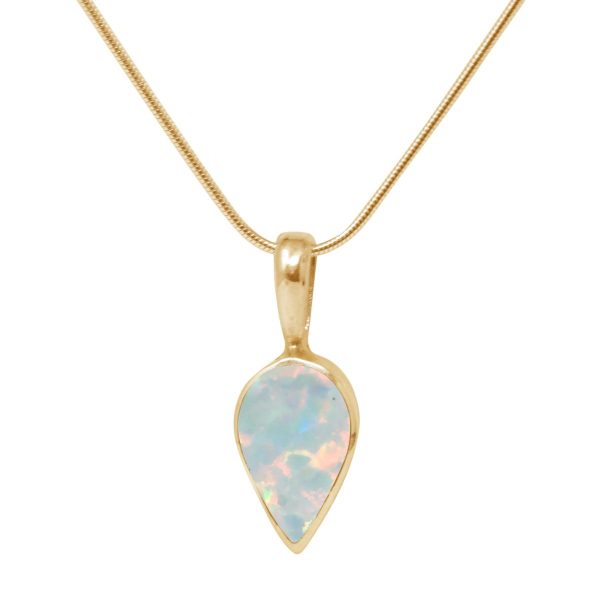 Yellow Gold Opalite Sun Ice Pendant