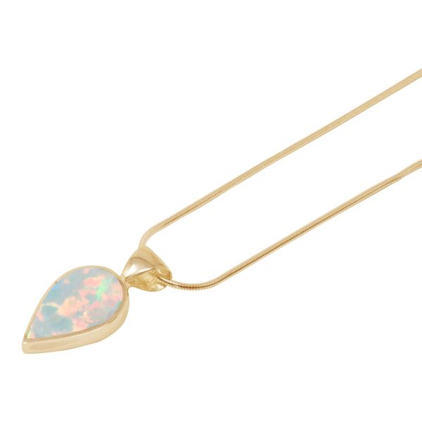 Yellow Gold Opalite Sun Ice Pendant