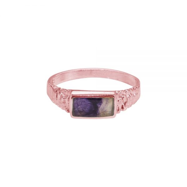 Rose Gold Blue John Ring