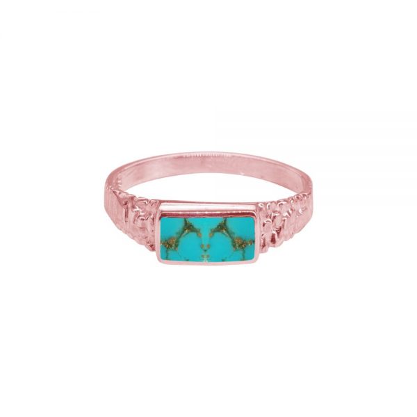Rose Gold Turquoise Ring