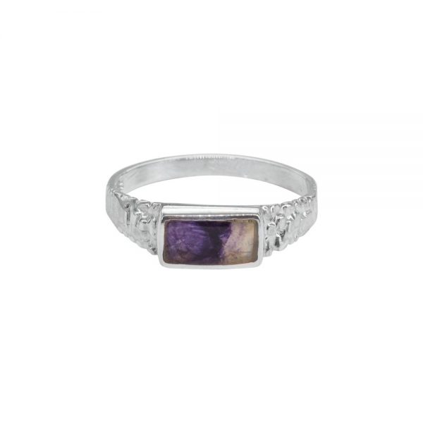 Silver Blue John Ring