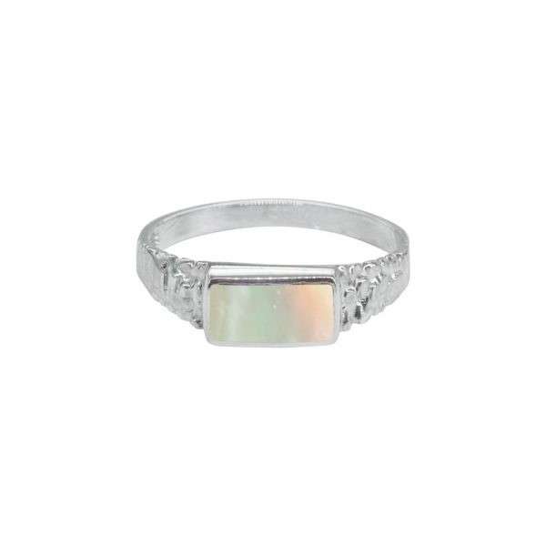 Silver Mother of Pearl Ring